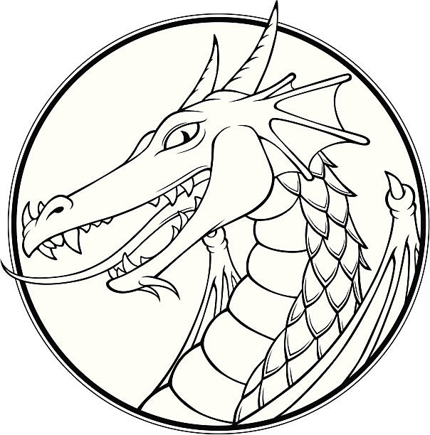 Dragon's Head vector art illustration