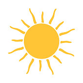 istock Drawing Cute Sun Cartoon vector illustration in white background. Vector illustration 1368722560