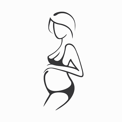 Беременная девушка для рисования