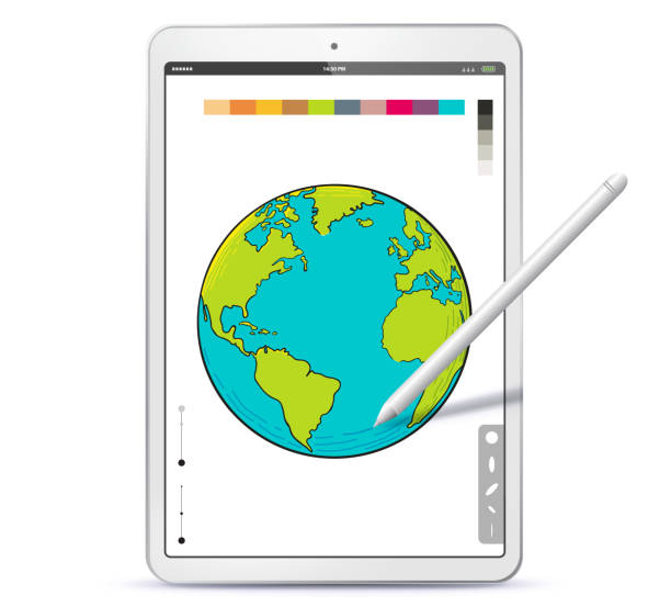 26 drawing of the android tablet illustrations clip art istock