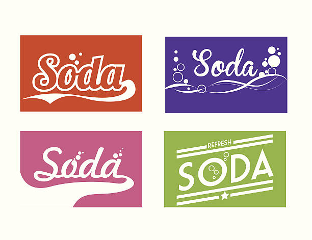 напитки дизайн - soda stock illustrations