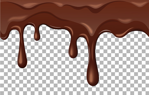 Dripping melted chocolate