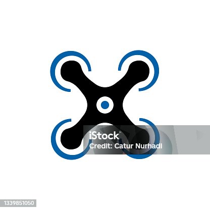 istock Drone icon logo vector illustration. 1339851050