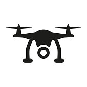 istock Drone icon on white background. 1403874274