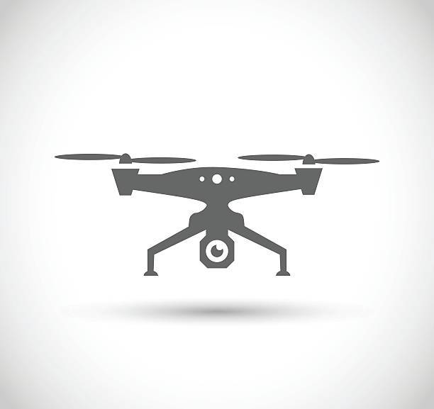 Drone icon vector illustration Drone icon  - vector illustration isolated on white background drone silhouettes stock illustrations