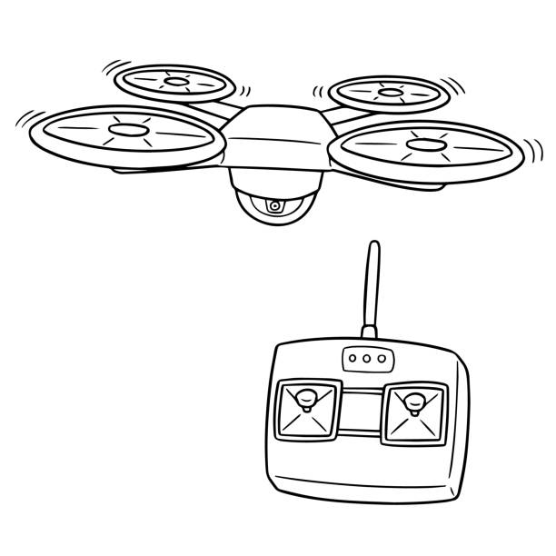 drone vector set of drone drone clipart stock illustrations