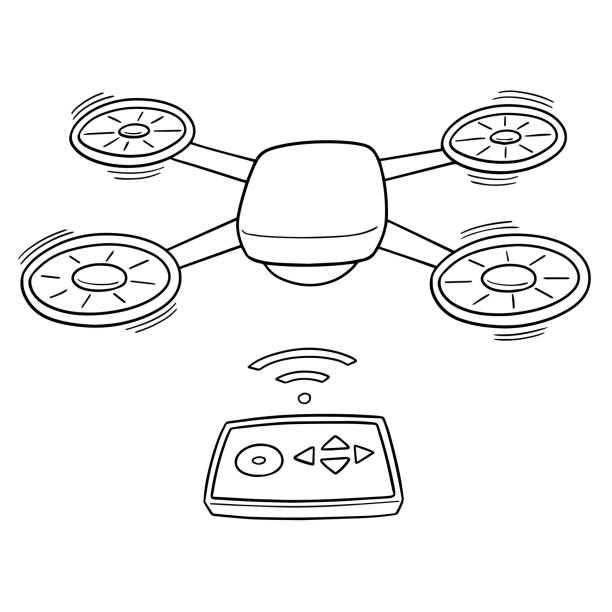 drone vector of drone drone drawings stock illustrations