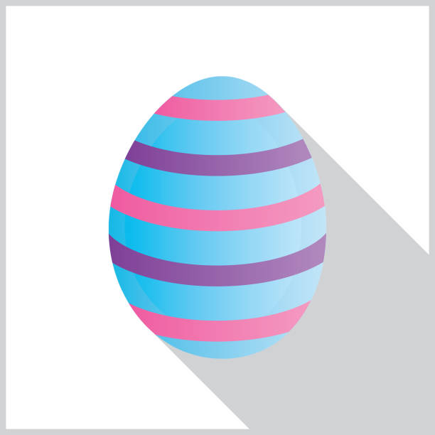 Drop Shadow Easter Egg Icon  easter sunday stock illustrations