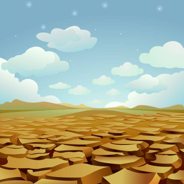 засухи-ждут дождь - drought stock illustrations