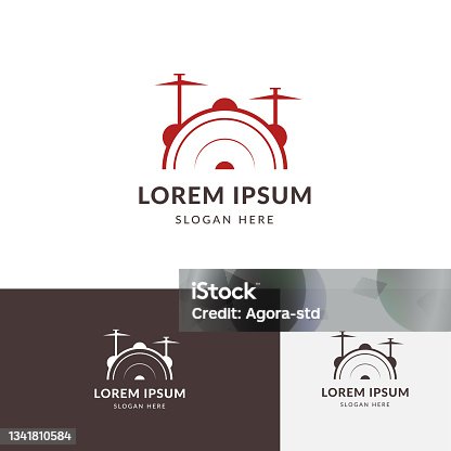 istock Drum Simple Logo 1341810584