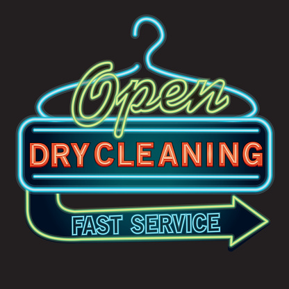Dry Cleaning neon sign