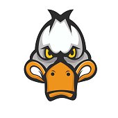 E-sports team logo template with Duck vector illustration