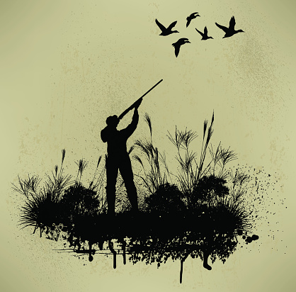 Duck Hunting Grunge Graphic Background