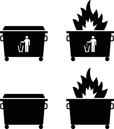 Dumpster/trash fire concept