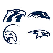 istock Eagle icon logo company. isolated on white background. 1340268810