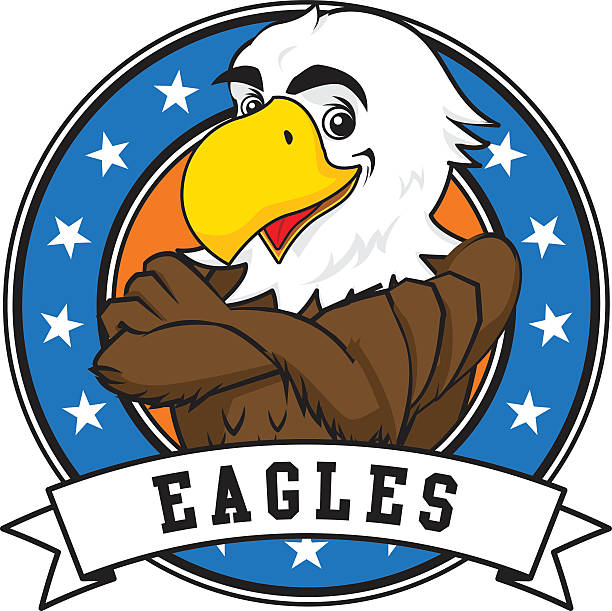 stockillustraties, clipart, cartoons en iconen met eagle mascot - eagle cartoon