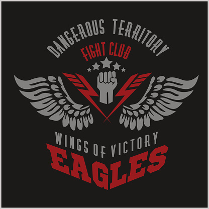 Eagle wings - military label, badges and design elements