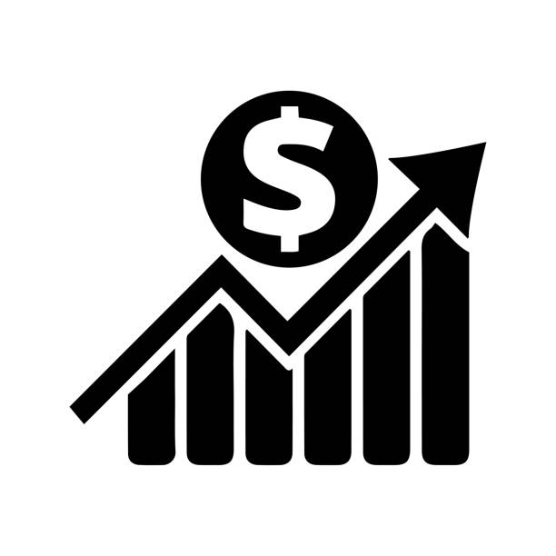 stockillustraties, clipart, cartoons en iconen met groei pictogram verdienen - financiën en economie