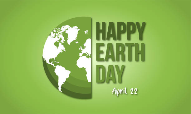 Earth Day. Environmental protection template for banner, card, poster, background.向量藝術插圖