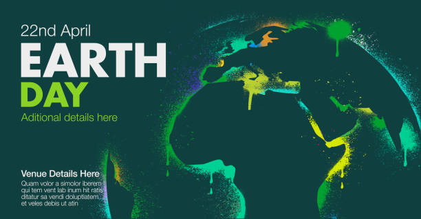 Earth Day Poster vector art illustration