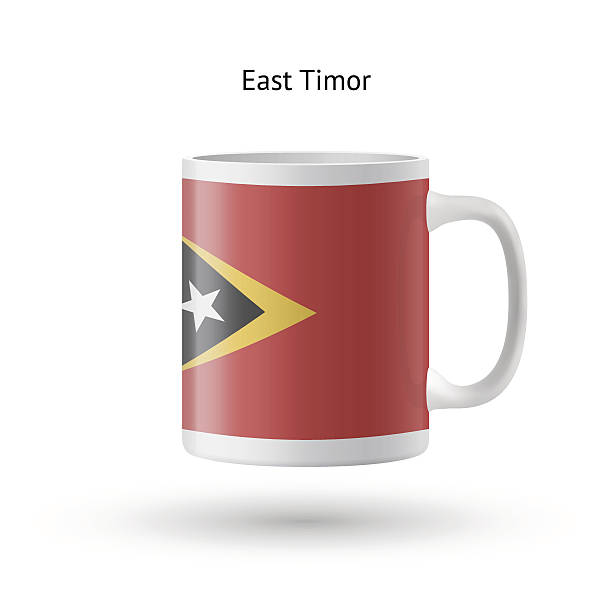ilustrações de stock, clip art, desenhos animados e ícones de timor-leste da lembrança caneca em fundo branco. - timor hot