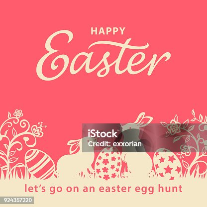 istock Easter Bunnies and Eggs Flyer 924357220