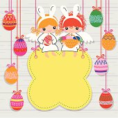 Angels in Costumes of Easter Rabbits.