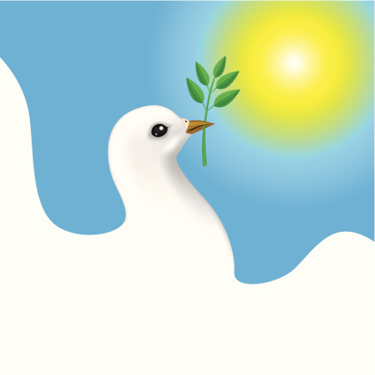 Easter card with dove
