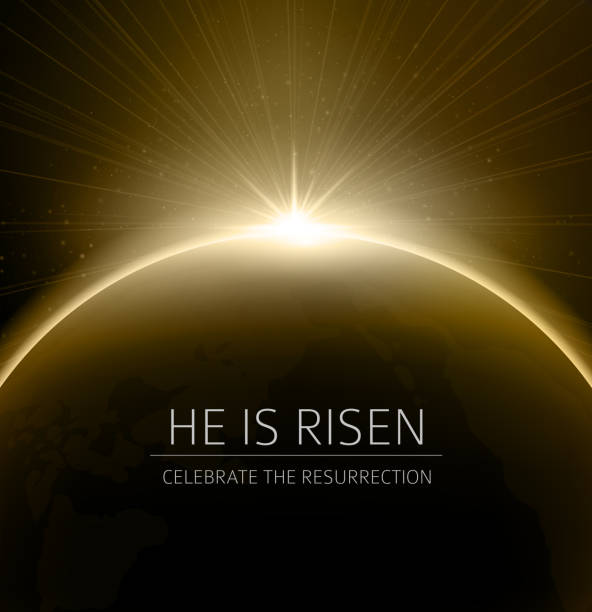 Easter christian background resurrection  easter sunday stock illustrations