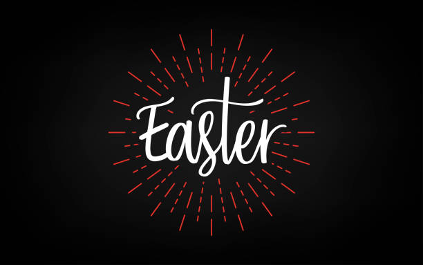 Easter day. Good friday. Celebration day. Happy Easter day. - vector illustration  drawing of the good friday stock illustrations