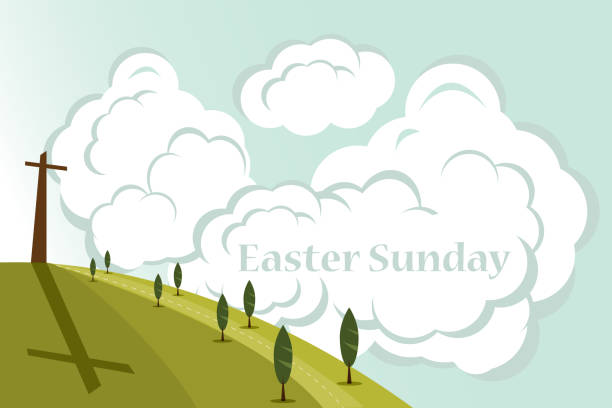 Easter day  easter sunday stock illustrations