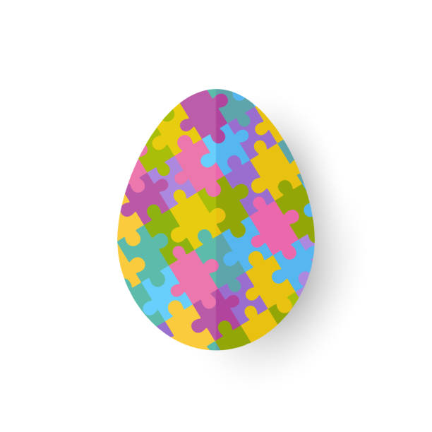 Easter egg puzzle icon. Vector Easter egg puzzle icon. Vector illustration. EPS10 easter sunday stock illustrations