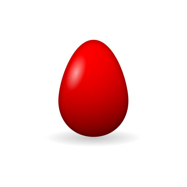Easter Egg Red Color  easter sunday stock illustrations