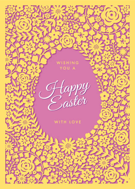 Easter greeting card - Illustration  easter sunday stock illustrations