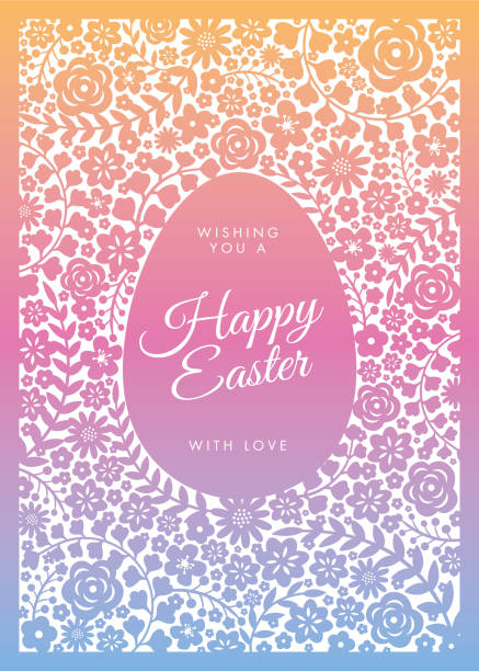 Easter greeting card  easter sunday stock illustrations