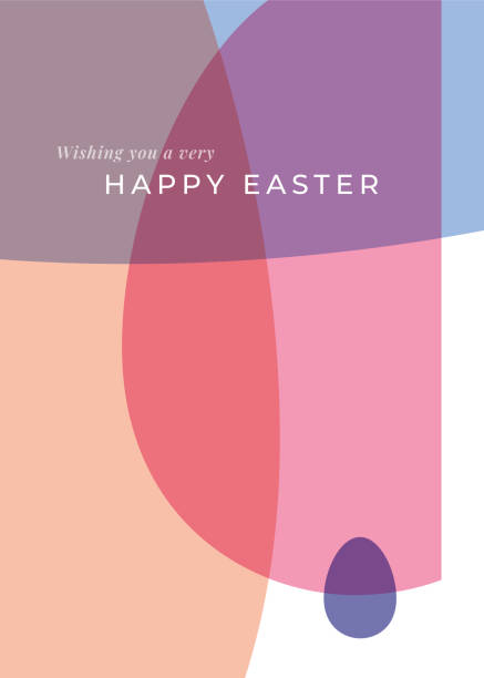 Easter greeting card with eggs. Stock illustration  easter sunday stock illustrations