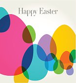 Colorful overlapping transparent silhouettes of Easter Eggs. Best in RGB, Eps 10 file. CS5 and CS3 in zip file