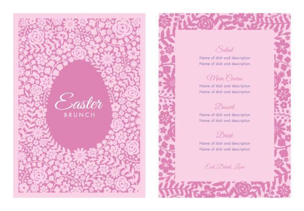 Easter Menu  easter sunday stock illustrations