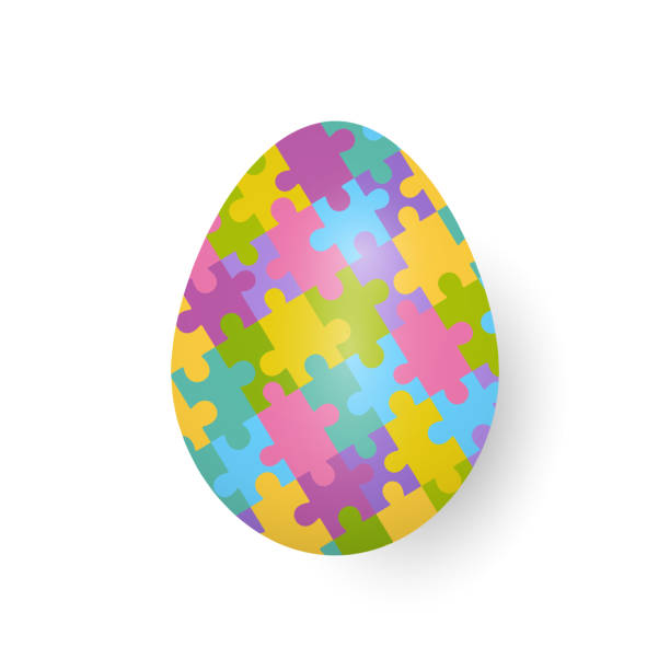 Easter puzzle egg icon. Vector Easter puzzle egg icon. Vector illustration. EPS10 easter sunday stock illustrations