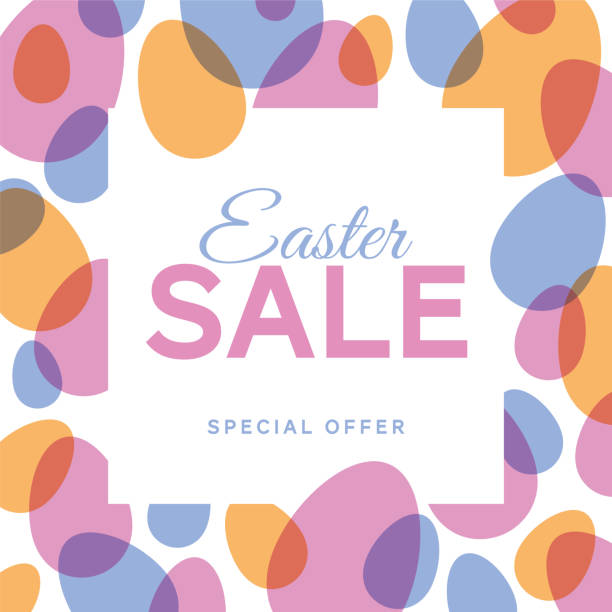 Easter Sale Design for advertising, banners, leaflets and flyers.  easter sunday stock illustrations