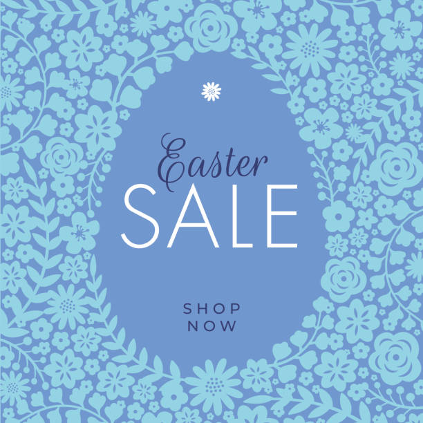 Easter Sale design for advertising, banners, leaflets and flyers  easter sunday stock illustrations