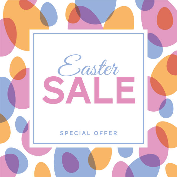 Easter Sale Design for advertising, banners, leaflets and flyers  easter sunday stock illustrations
