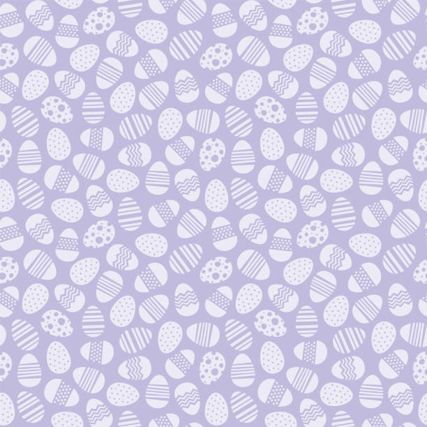 Easter seamless vector pattern background with eggs.  easter sunday stock illustrations