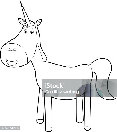 Kolay Boyama Hayvanlar Cocuklar Icin At Clipart Goruntusu