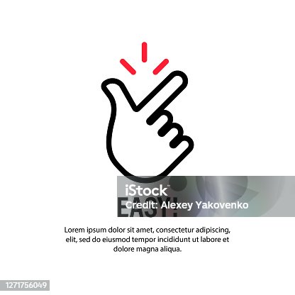 istock Easy sign. Hand gesture, finger snap. Finger snapping. Vector on isolated white background. EPS 10 1271756049
