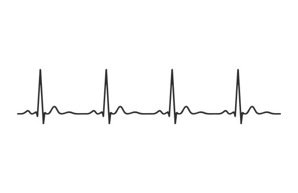 ecg 心跳線圖示符號。心跳脈衝醫院標誌。向量插圖圖像。隔離在白色背景上。 - 心臟監測儀器 幅插畫檔、美工圖案、卡通及圖標