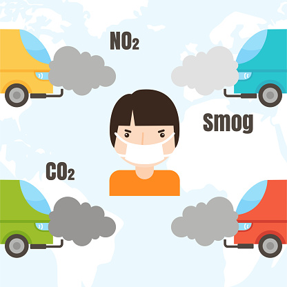 Infografía de Ecología con aire agua y cuadros de contaminación de suelo vector ilustración - Ilustración de stock...