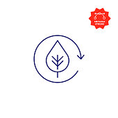 istock Ecology Line Icon with Editable Stroke and Pixel Perfect. 1206847632