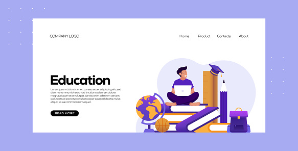 Education and School Concept Vector Illustration for Landing Page Template, Website Banner, Advertisement and Marketing Material, Online Advertising, Business Presentation etc.