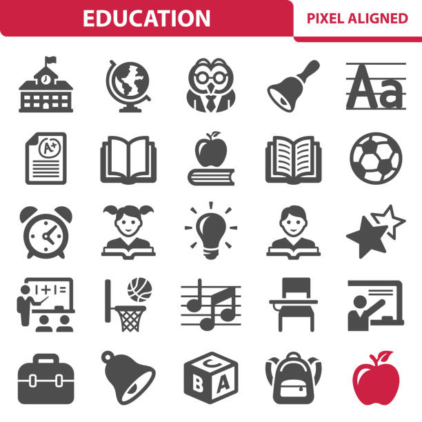 Education Icons Professional, pixel perfect icons, EPS 10 format. teacher icons stock illustrations